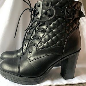 G BY GUESS Black High Heel Boots